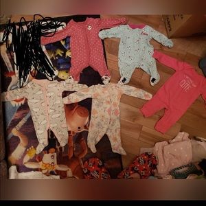 Lot of 15 newborn pajamas